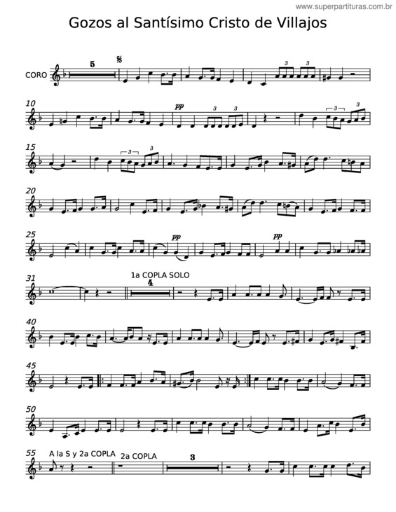 Partitura da música Gozos Al Santísimo Cristo De Villajos – Misc Praise Songs