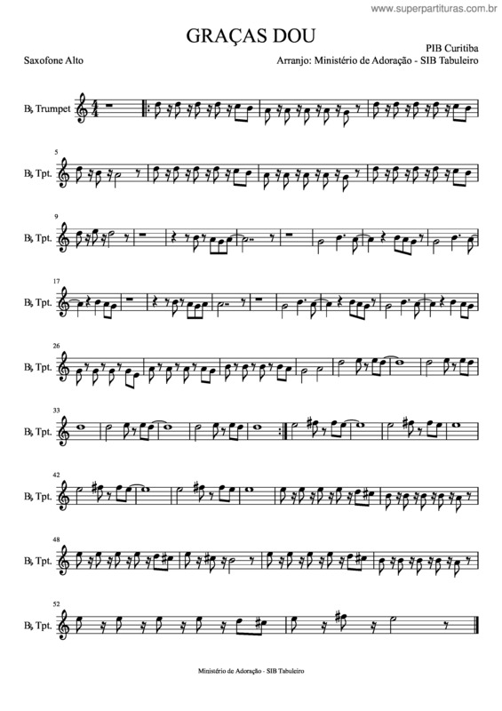 Partitura da música Graças Dou v.3