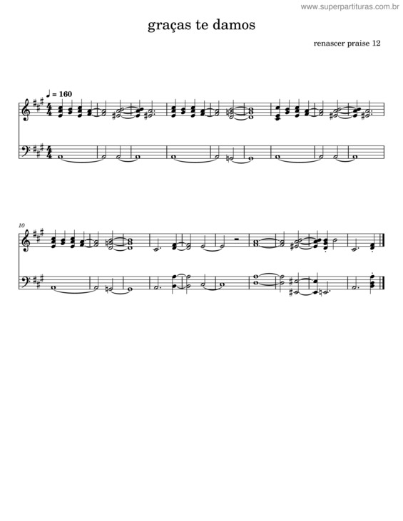 Partitura da música Graças Te Damos v.2