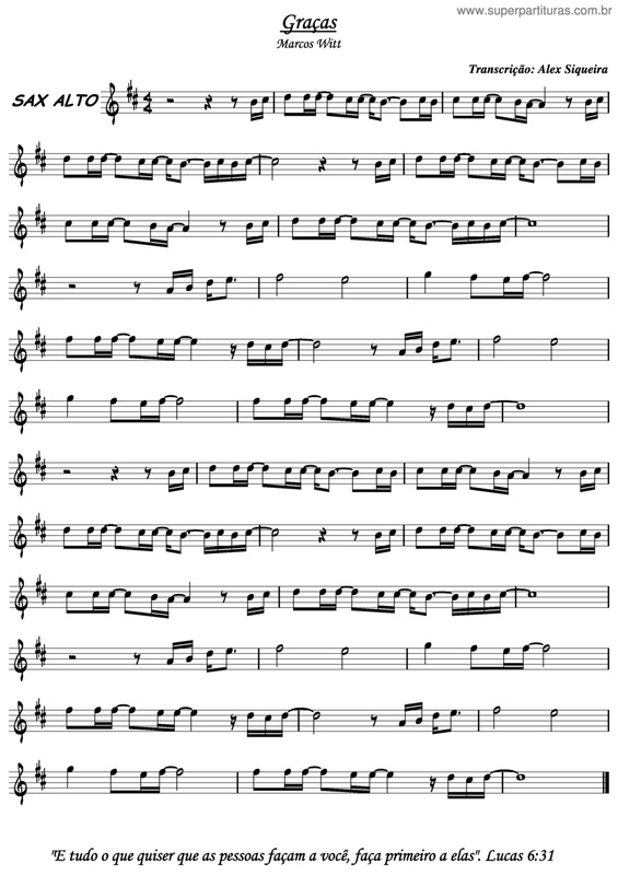 Partitura da música Graças