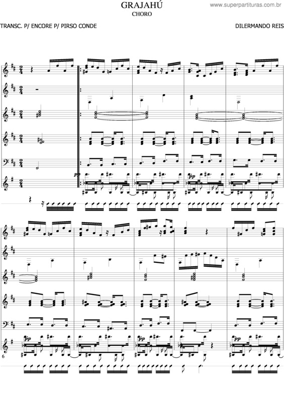 Partitura da música Grajahú v.2