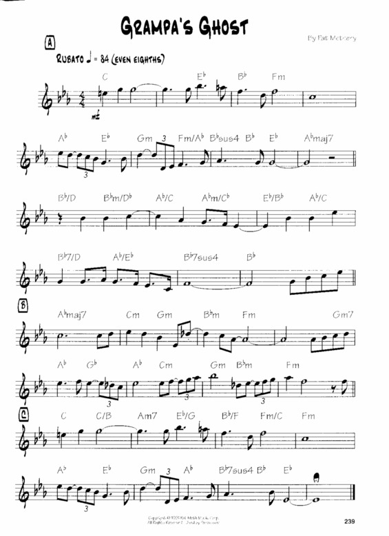 Partitura da música Grampas Ghost