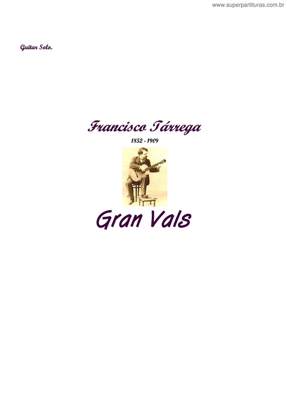 Partitura da música Gran Vals v.2