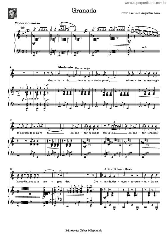 Partitura da música Granada v.13