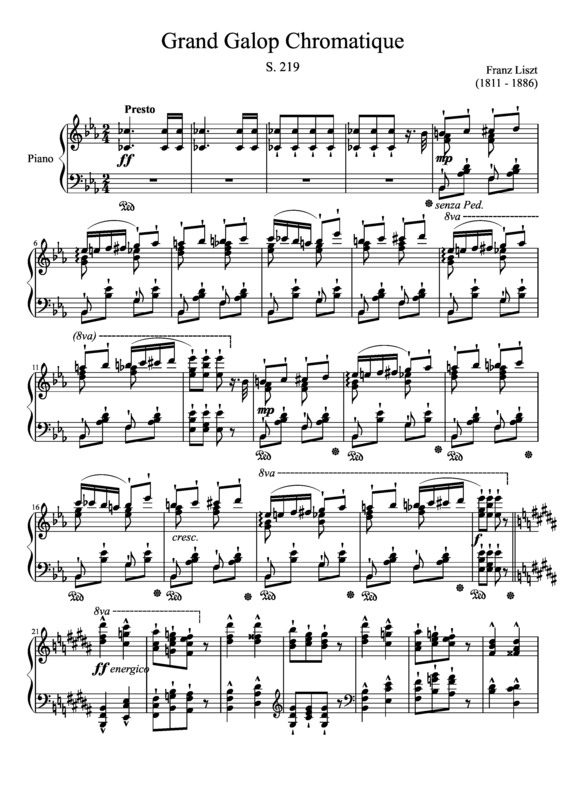 Partitura da música Grand Galop Chromatique v.2
