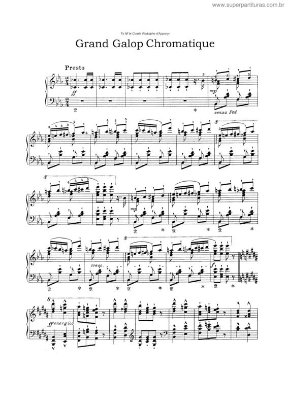 Partitura da música Grand galop chromatique