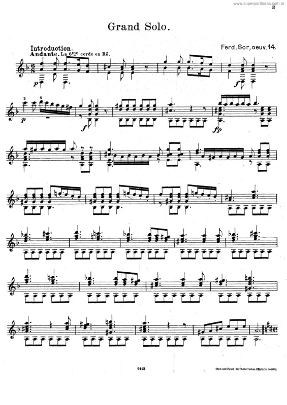 Partitura da música Grand Solo