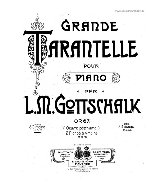 Partitura da música Grand Tarentelle