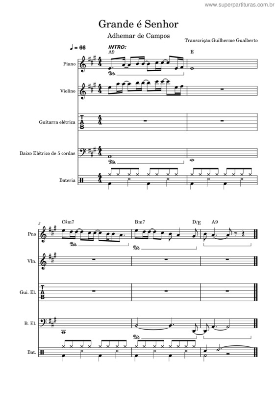 Partitura da música Grande É O Senhor v.19