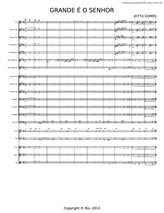Partitura da música Grande É O Senhor v.23