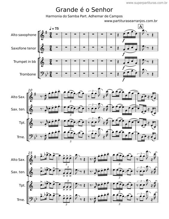 Partitura da música Grande É O Senhor v.24