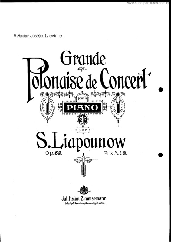 Partitura da música Grande Polonaise de Concert