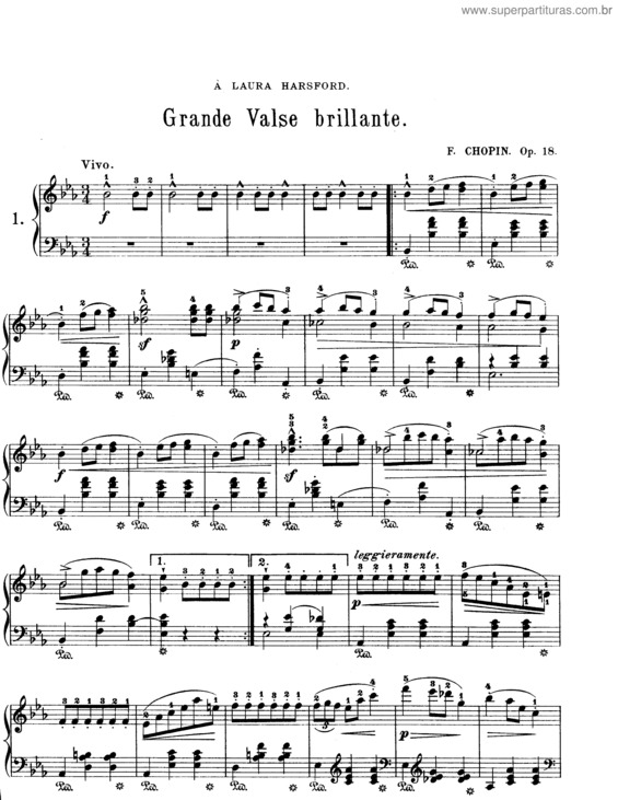 Partitura da música Grande Valse Brillante