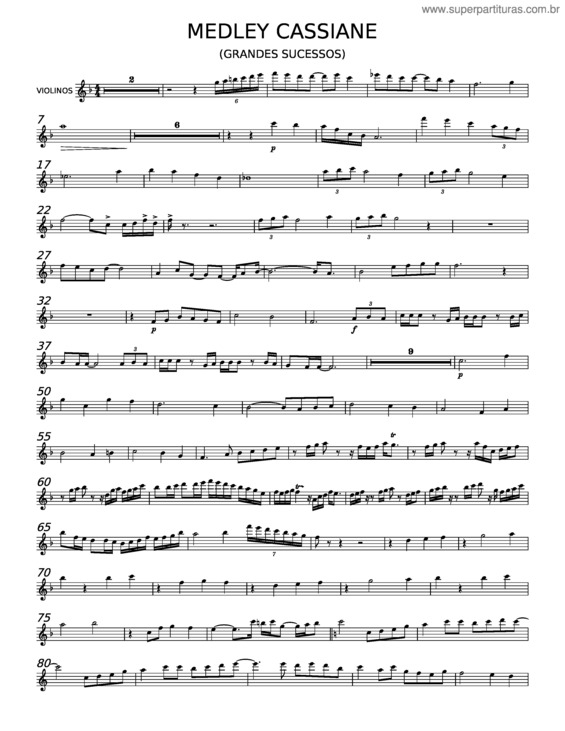 Partitura da música Grandes Sucessos v.2