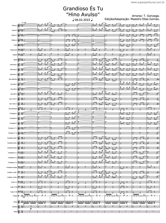 Partitura da música Grandioso És Tu v.14