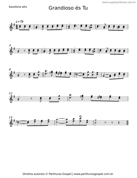 Partitura da música Grandioso És Tu v.18