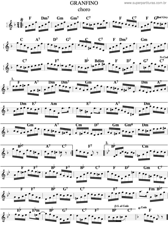 Partitura da música Granfino v.3