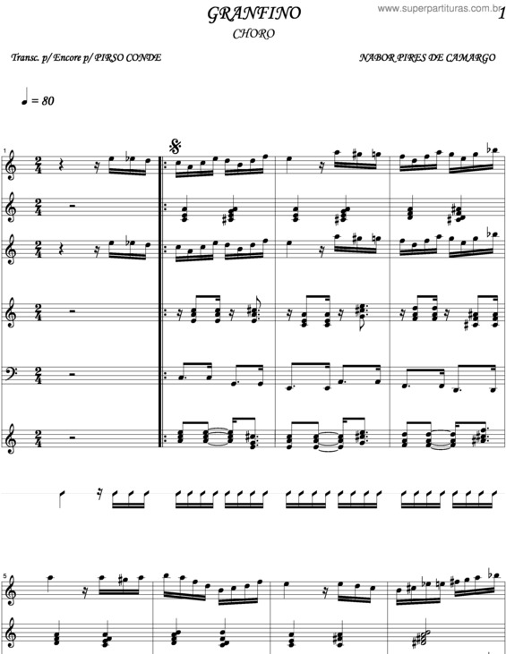 Partitura da música Granfino v.5