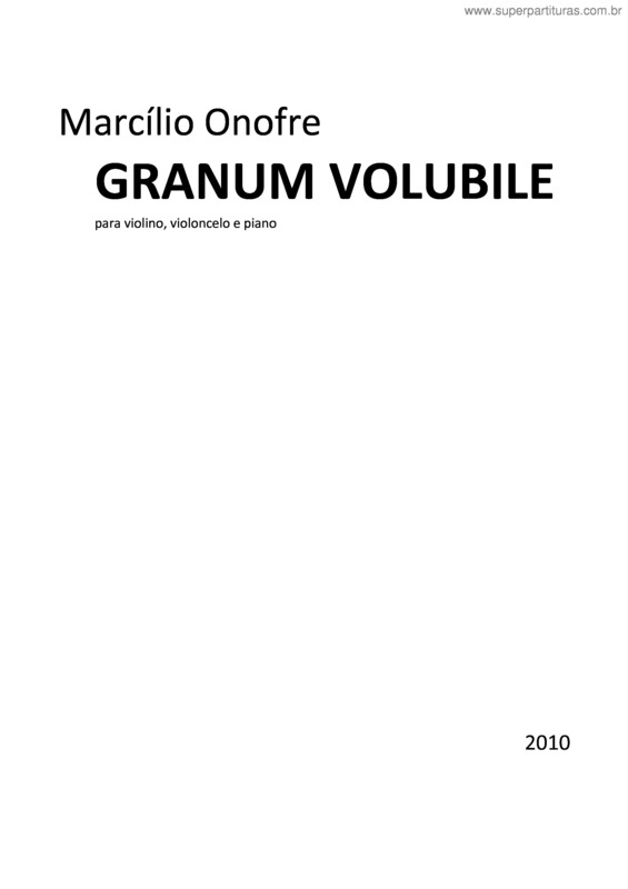 Partitura da música Granum volubile