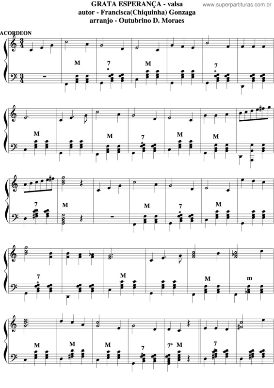 Partitura da música Grata Esperança