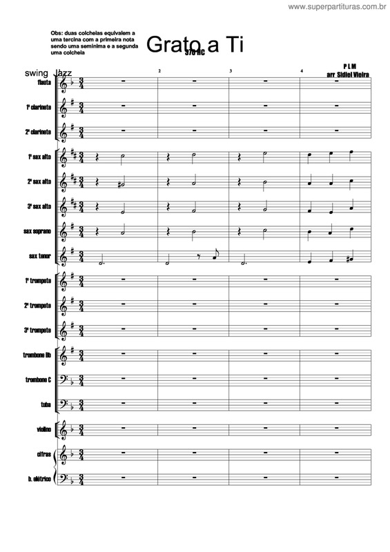 Partitura da música Grato A Ti - 370 HC