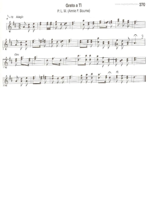 Partitura da música Grato A Ti v.2