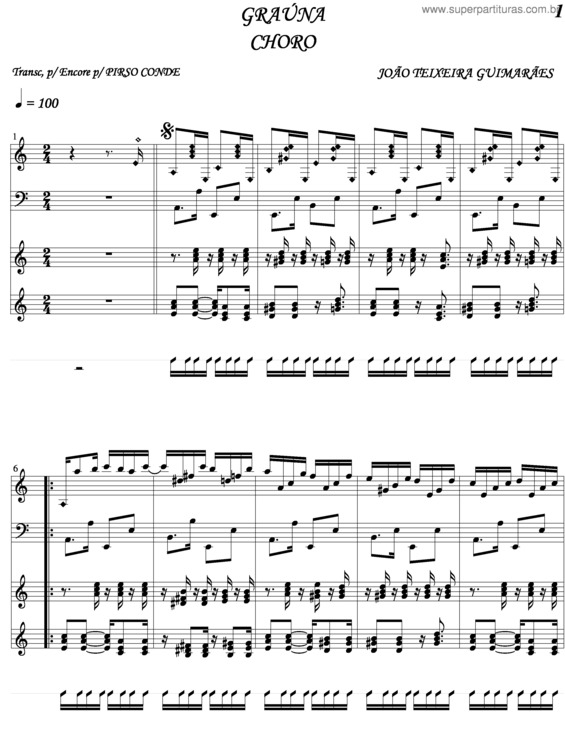 Partitura da música Graúna v.2