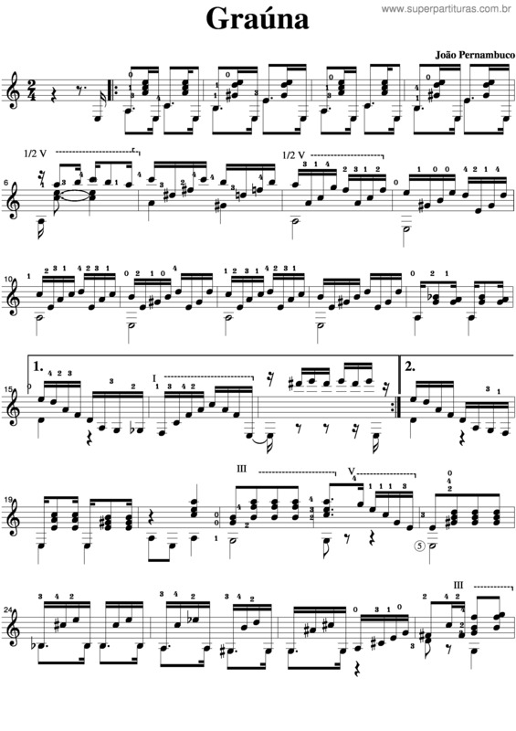 Partitura da música Graúna v.7