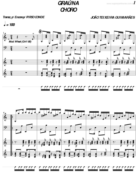 Partitura da música Graúna