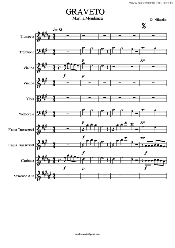Partitura da música Graveto v.3
