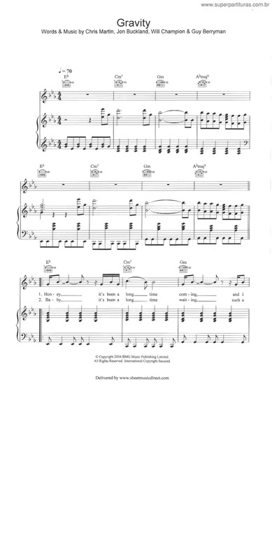 Partitura da música Gravity v.3