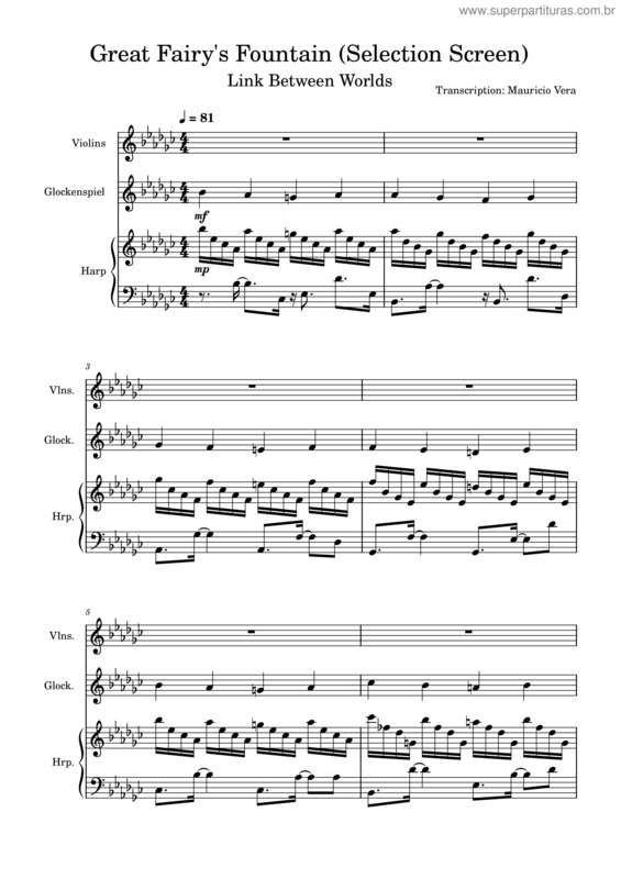 Partitura da música Great Fairy`S Fountain