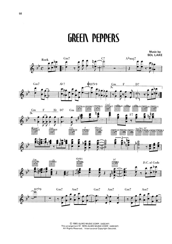 Partitura da música Green Peppers