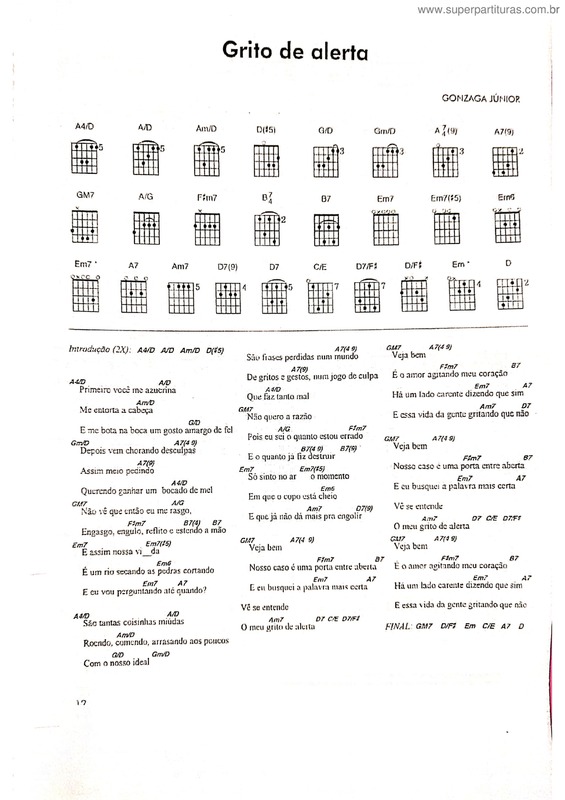 Partitura da música Grito De Alerta