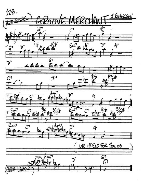 Partitura da música Groove Merchant