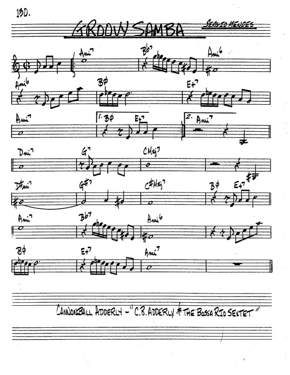 Partitura da música Groovy Samba v.2