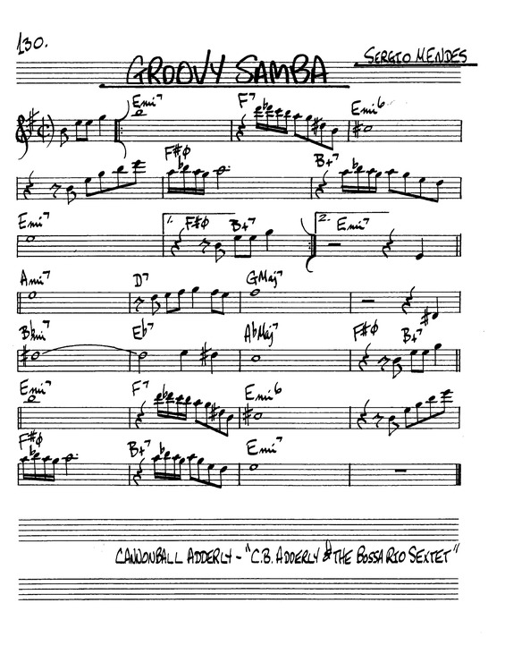 Partitura da música Groovy Samba