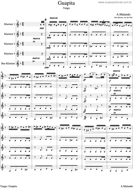 Partitura da música Guapita v.2