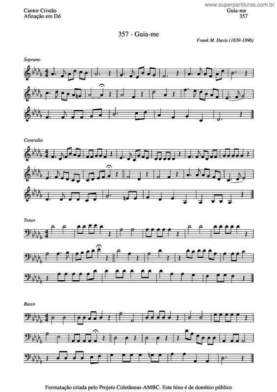 Partitura da música Guia-Me v.2