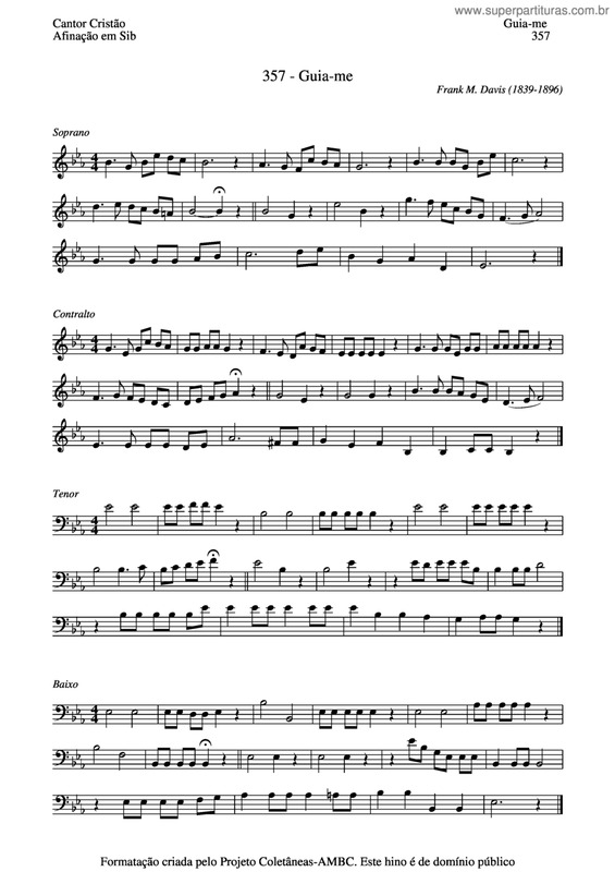 Partitura da música Guia-Me v.3