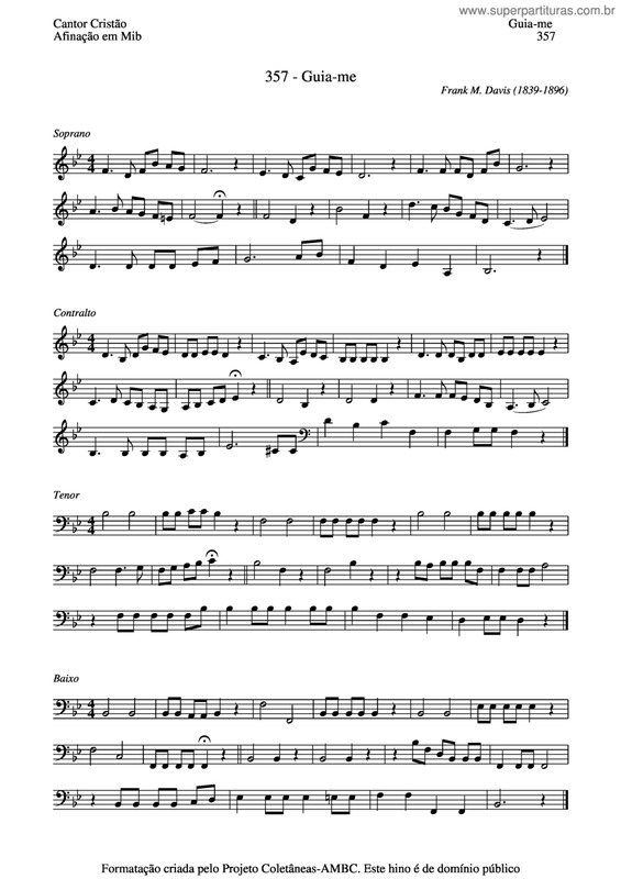 Partitura da música Guia-Me v.4