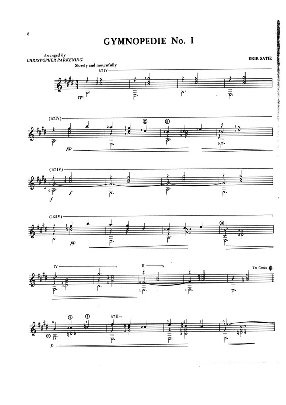 Partitura da música Gymnopedie Nº1