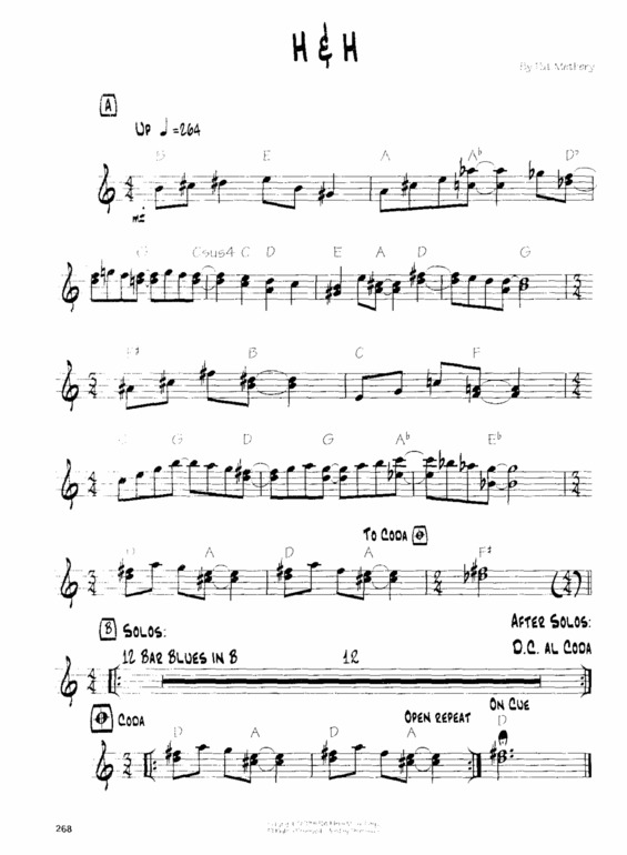 Partitura da música H _ H