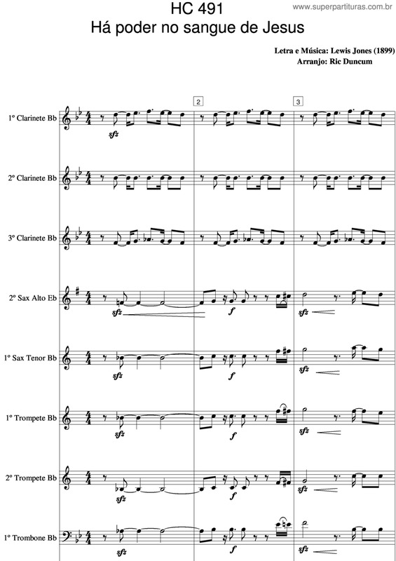 Partitura da música Há Poder No Sangue De Jesus - 491 HC v.2