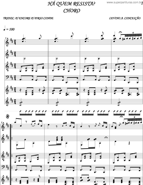 Partitura da música Ha Quem Resista