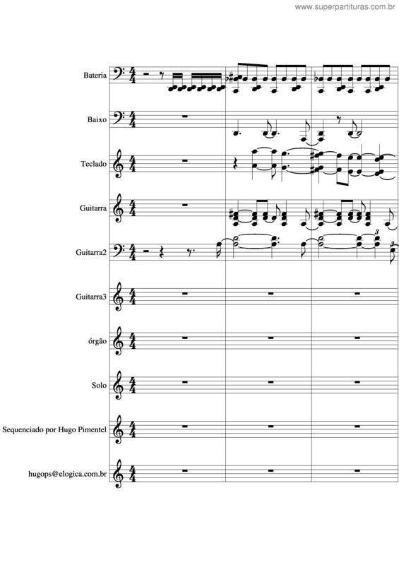 Partitura da música Há Tempos v.4