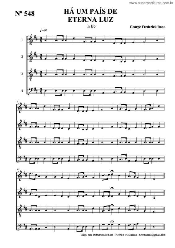 Partitura da música Há Um País De Eterna Luz v.2