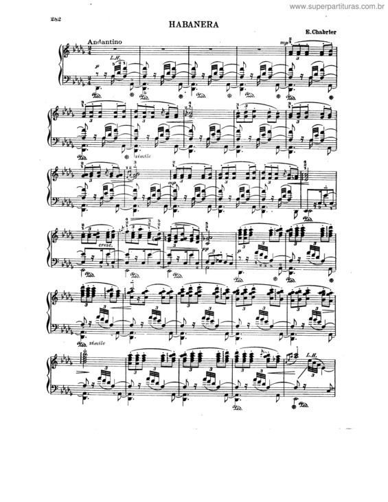 Partitura da música Habanera v.5