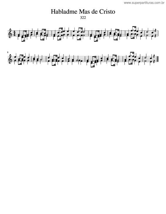 Partitura da música Habladme Mas De Cristo