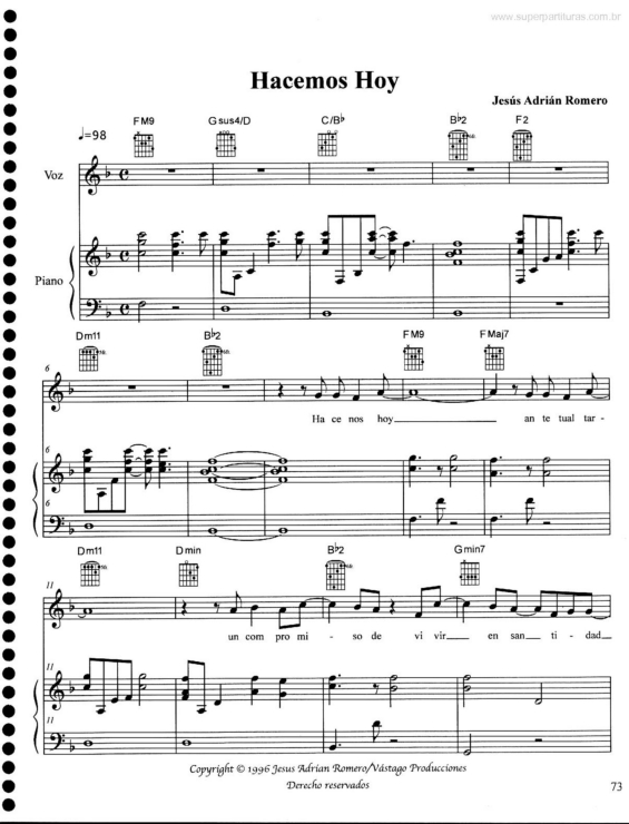 Partitura da música Hacemos Hoy